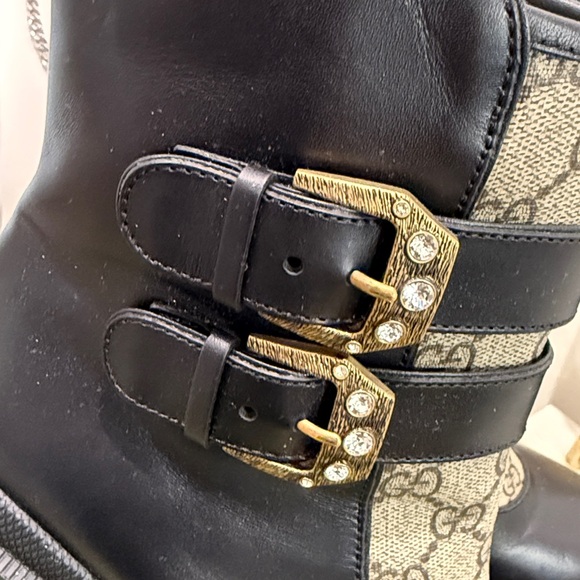 Gucci Kensington Nappa Samoa Ankle Boots with Buckle Detail - Picture 8 of 10